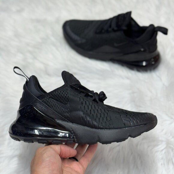 Nike Air Max 270 Black Mens Running AH8050-005 VNDS Sz 6 - Picture 1 of 7